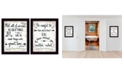 Trendy Decor 4U Great Love 2-Piece Vignette by Annie LaPoint, Black Frame, 14" x 18"